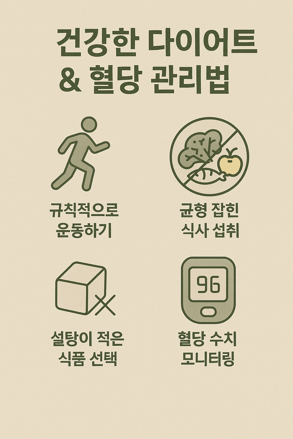 건강한 다이어트 &amp; 혈당 관리법