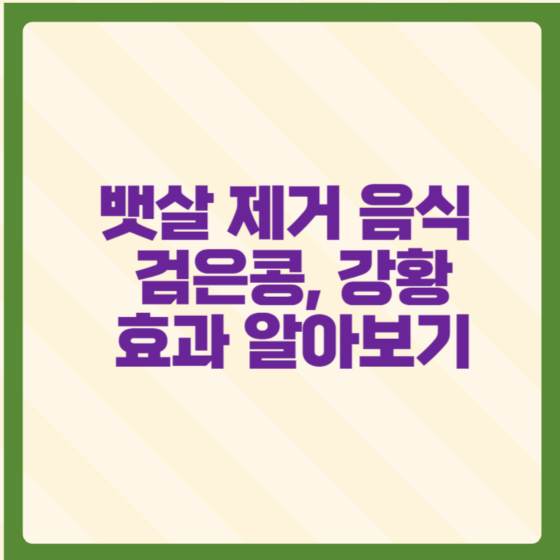 뱃살 제거 음식 검은콩 강황(커큐민) 효과 사용후기