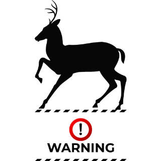 사슴-출몰주의-경고표지판이-있다