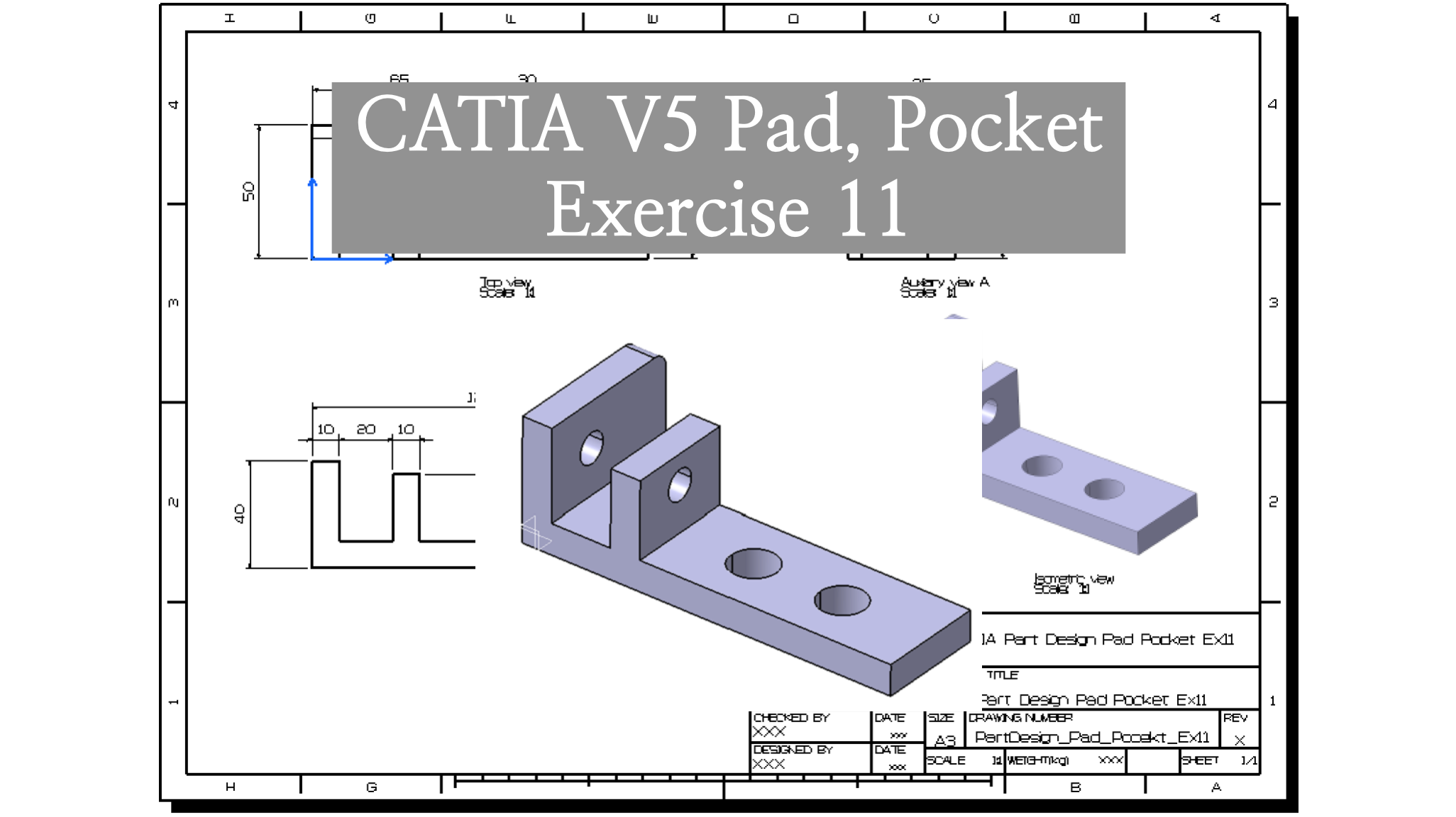  CATIA V5 Part Design Pad Pocket Fillet Ex 11