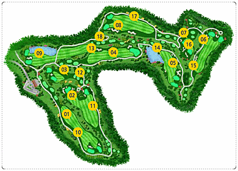 글렌로스CC 골프 코스 전체 조감도