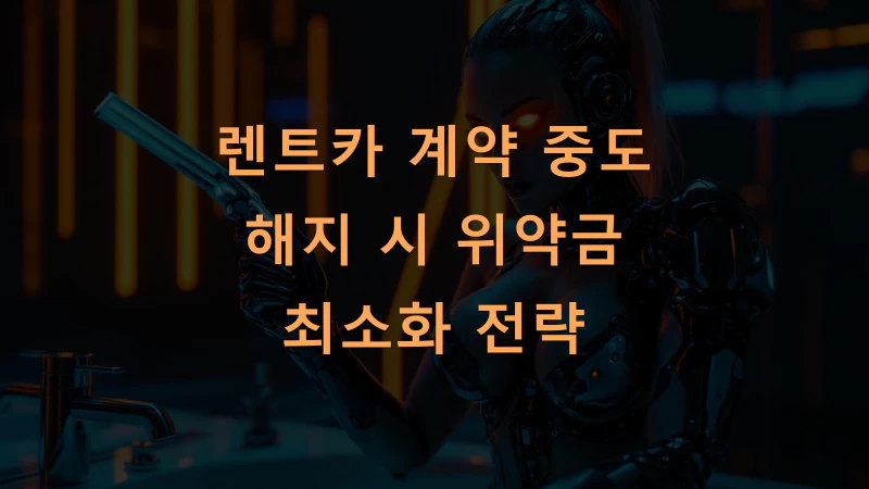 렌트카 계약 중도 해지 시 위약금 최소화 전략