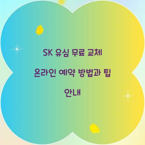 SK 유심 무료 교체 온라인 예약