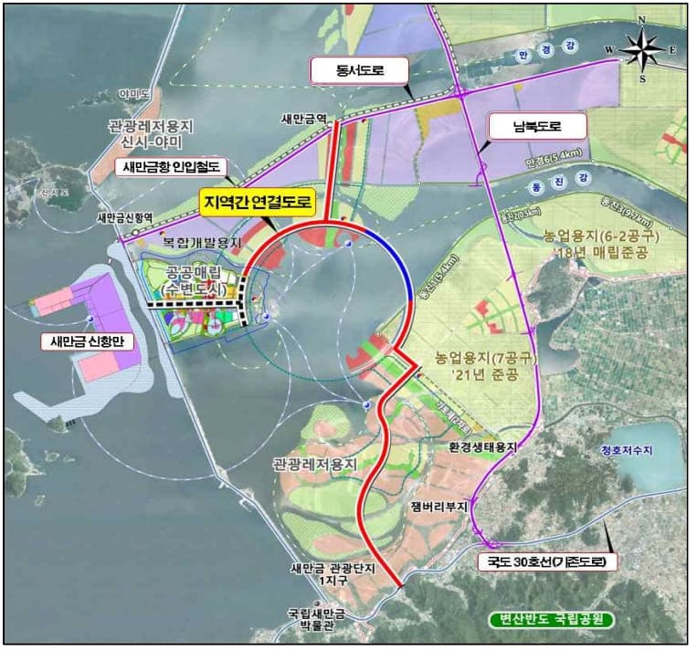  1조  규모 ‘새만금 지역간 연결도로 건설사업' 7~8월 발주
