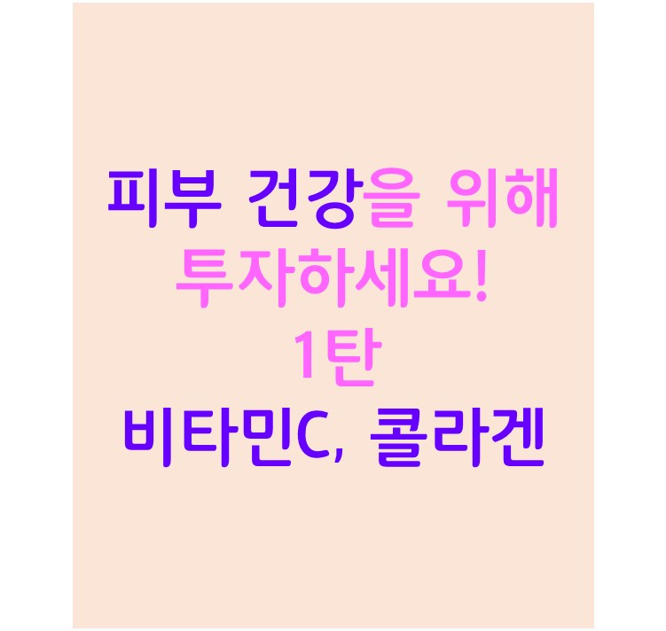  피부 건강을 위해 투자하세요! 1탄: 비타민C, 콜라겐
