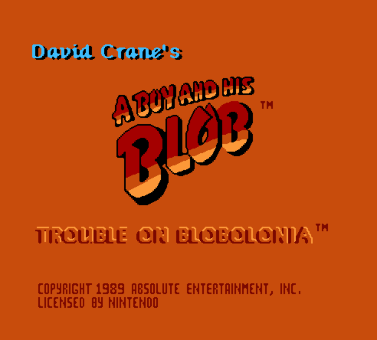  NES ROMS - David Crane's A Boy and His Blob Trouble on Blobolonia (EUROPE / 유럽판 롬파일 다운로드)