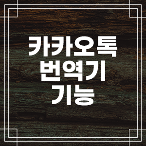  카카오톡 번역기 및 기능