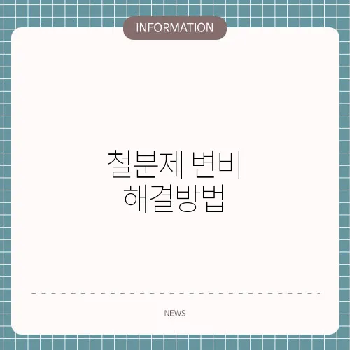 철분제 변비 해결방법
