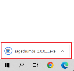 sagethumbs 프로그램 설치파일 열기