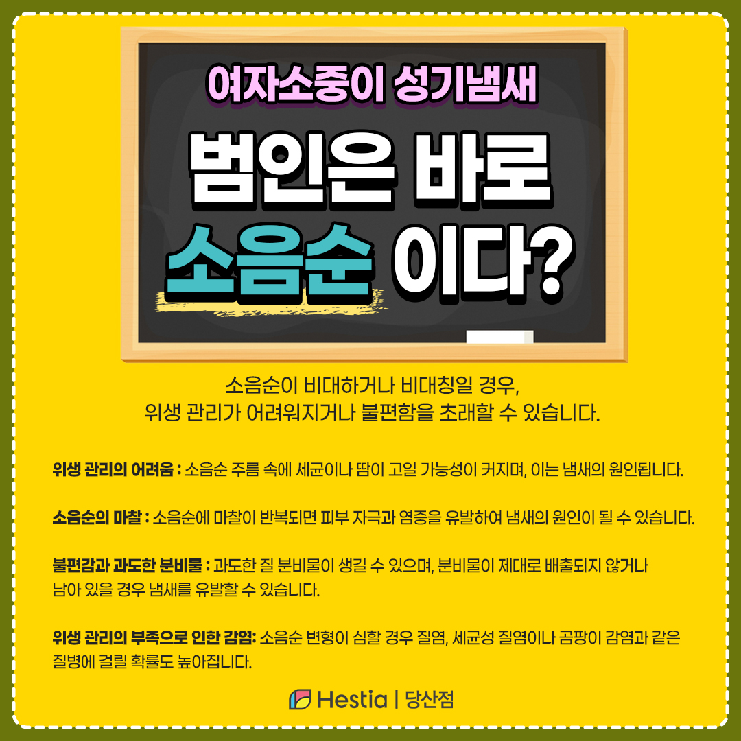 외음부냄새 원인이 '소음순'이다?