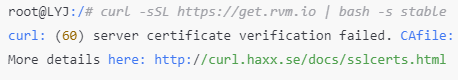  curl: (60) server certificate verification failed. curl 에러 해결하기