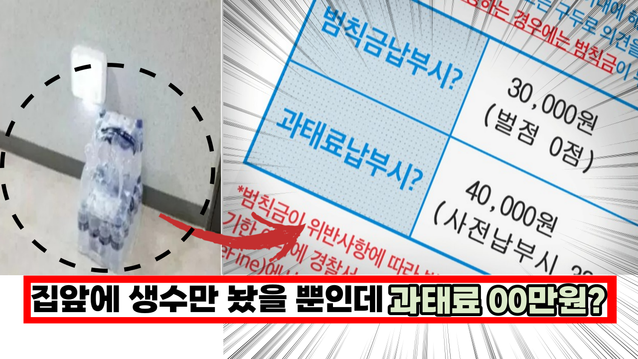  집앞에 생수만 놨을 뿐인데 벌금이 300만원이라고?