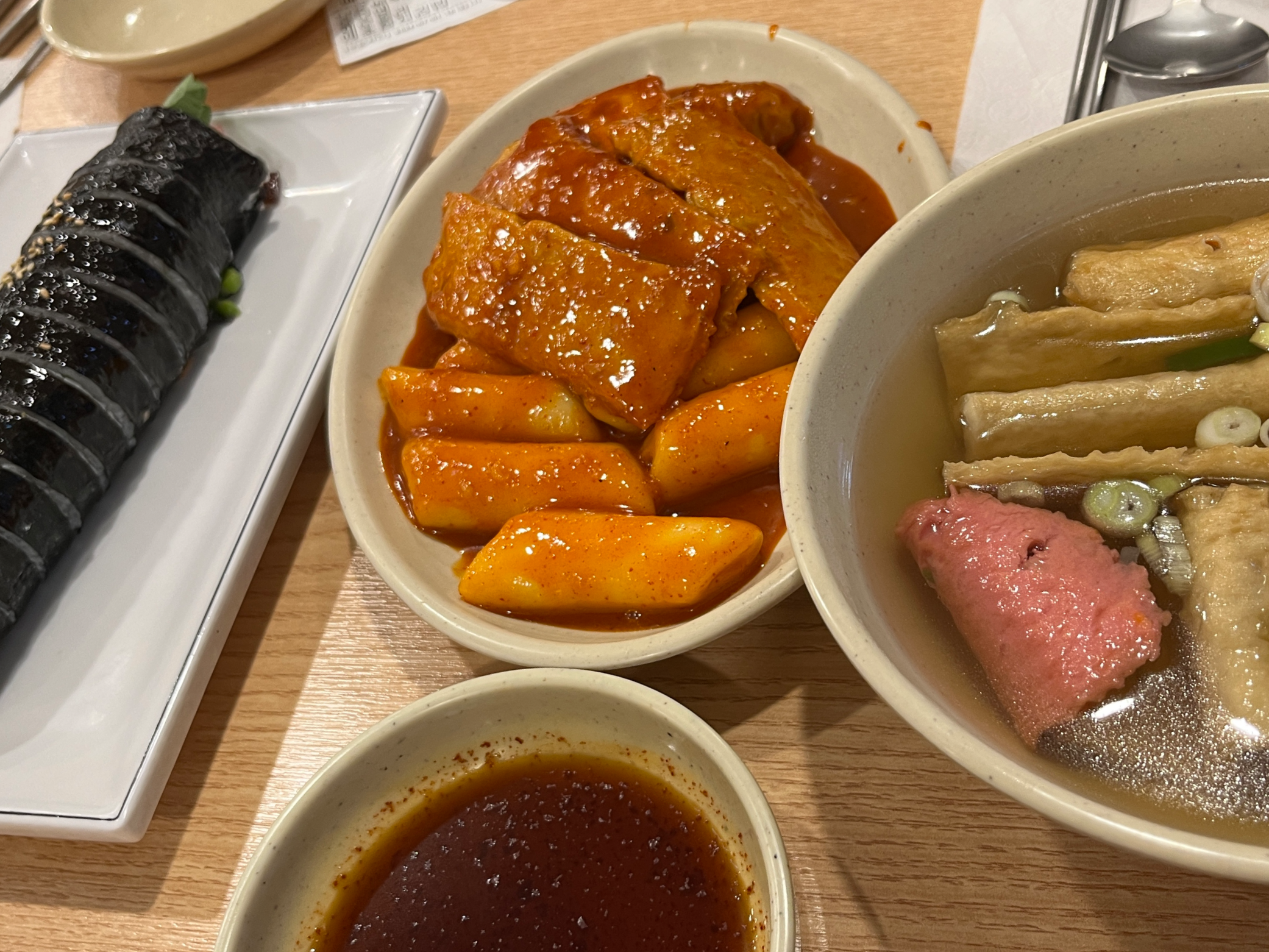 바로그집 떡볶이, 오뎅, 김밥