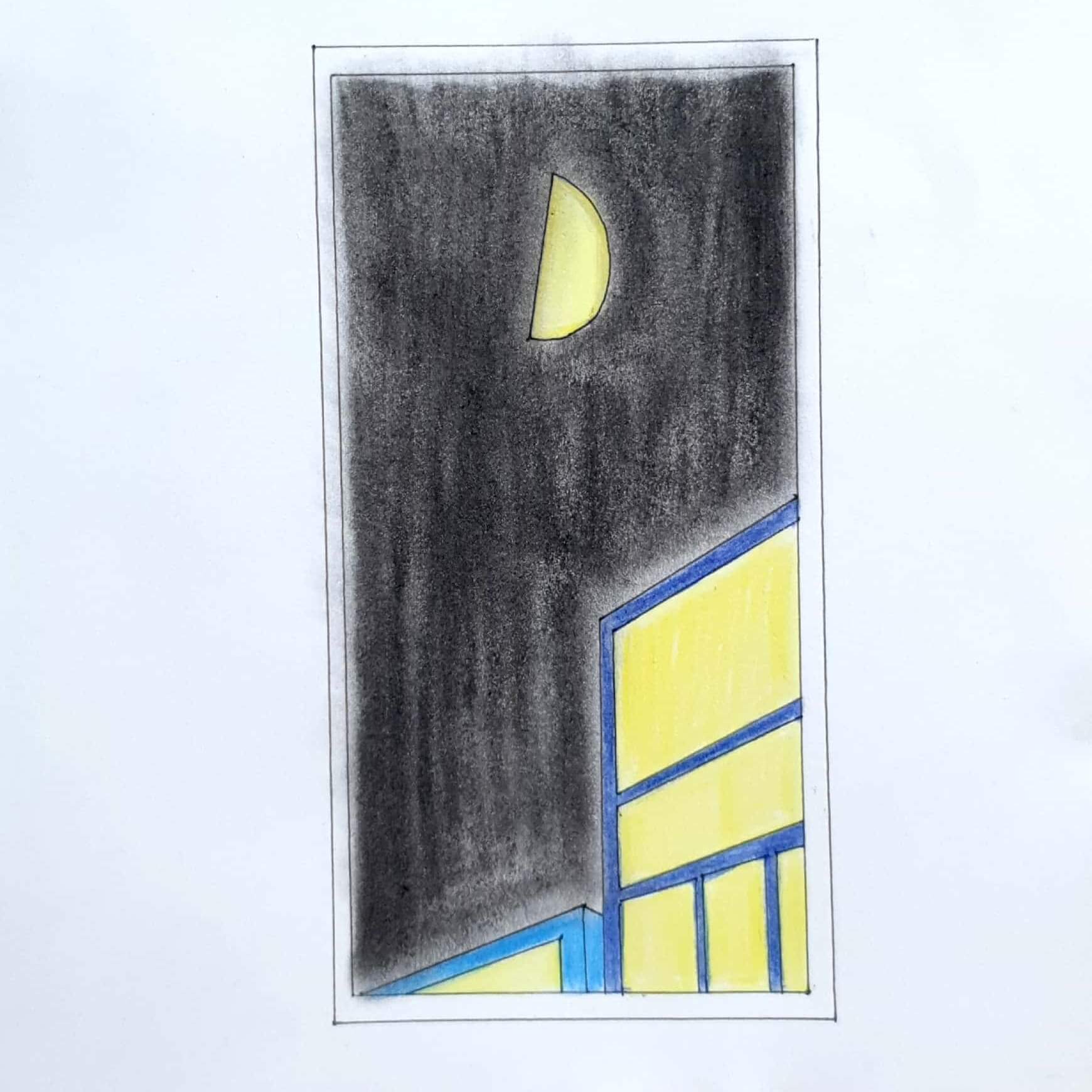  Last Night 어젯밤 / 일러스트 그림 드로잉 / 풍경화 그리기