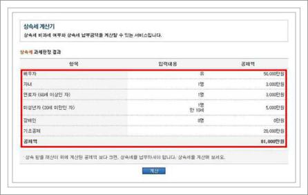 자녀 상속세 면제한도