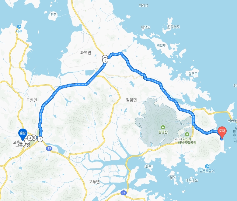 고흥작약꽃밭 가는길