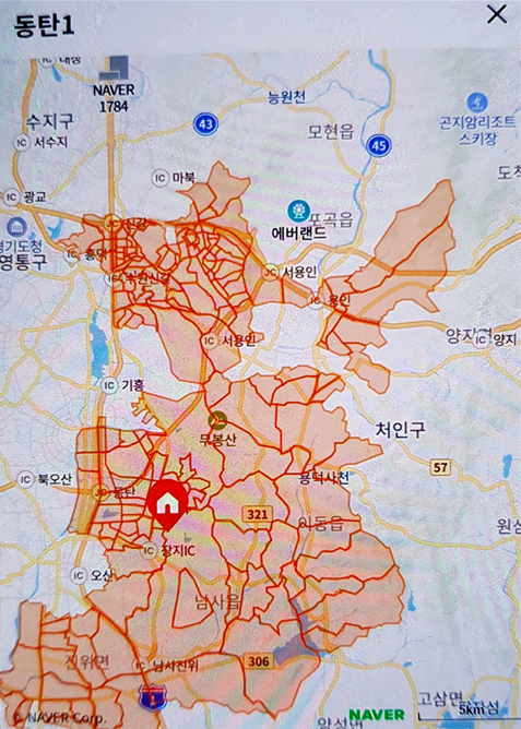 동탄1캠프 배송지역 이미지1