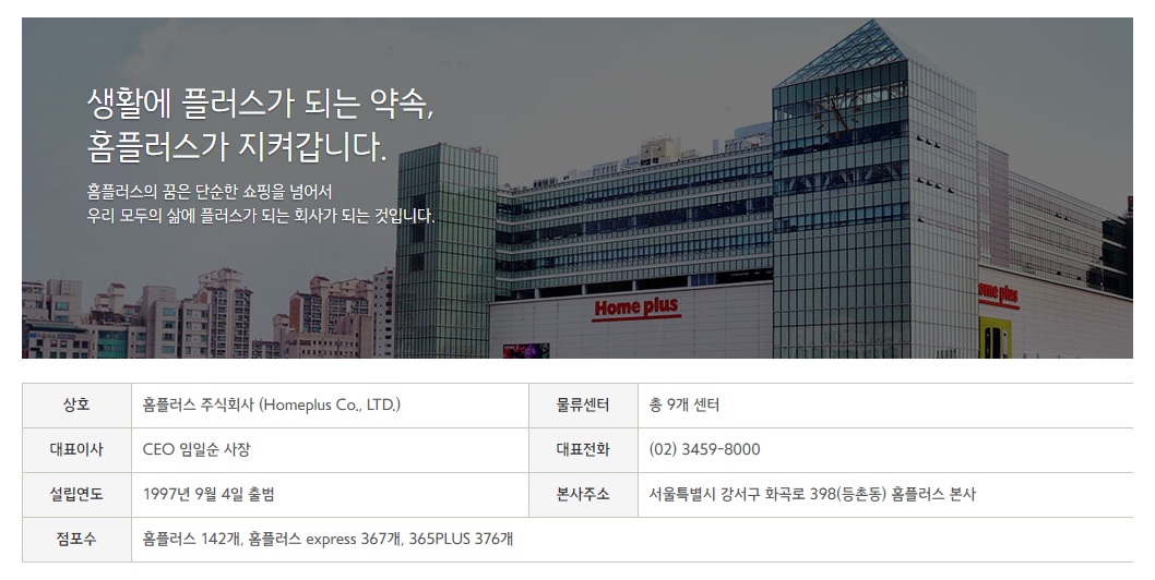  8월 홈플러스 휴무일 안내
