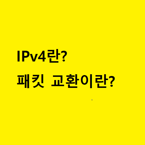 IPv4란?
패킷 교환이란?