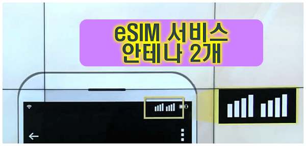  e심(eSIM) 서비스로 폰 하나당 번호 두개 사용 가능.