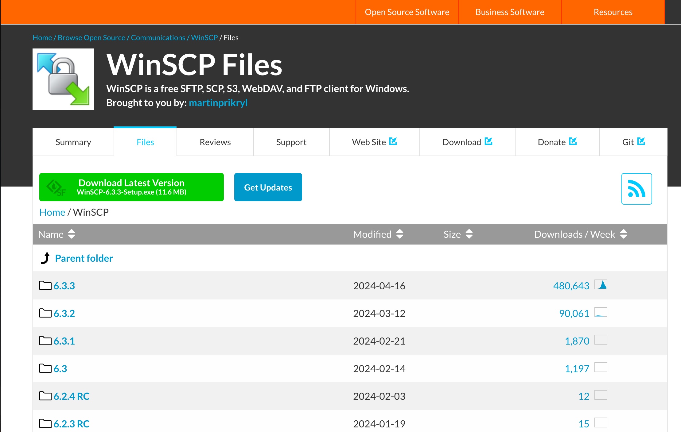 WinSCP 구버전 다운로드