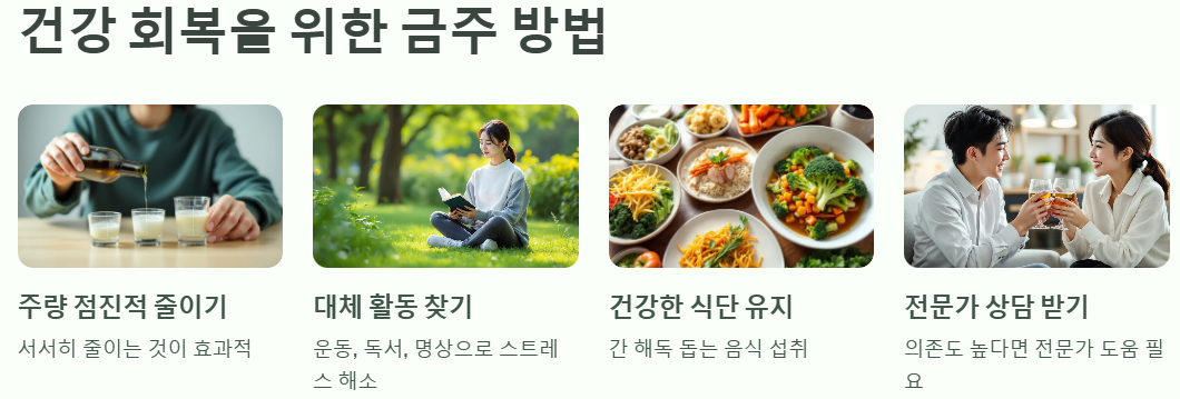 건강 회복을 위한 금주 방법