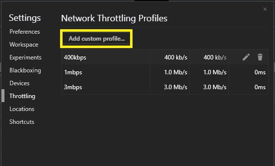 1mbps 3mbps 5mbps 옵션 추가