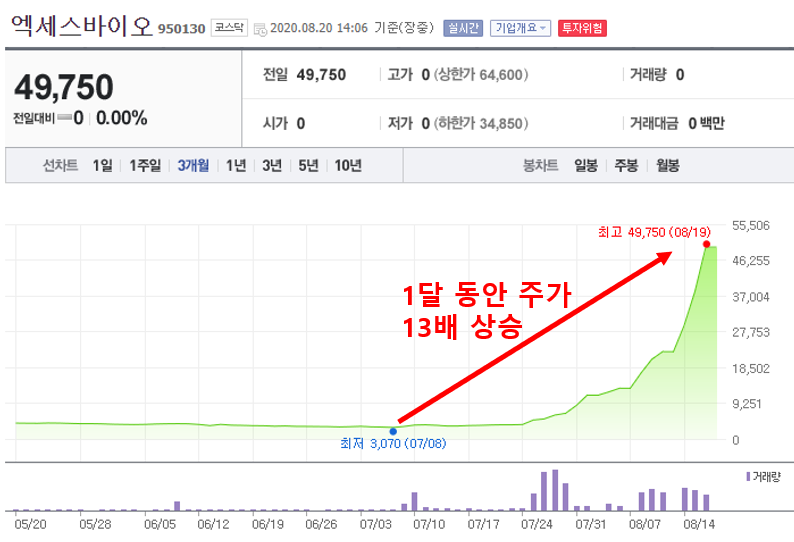  엑세스 바이오 주가 급등, 과연 이 주가가 맞는걸까?