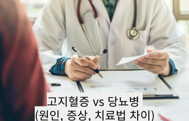 고지혈증 vs 당뇨병 (원인, 증상, 치료법 차이)