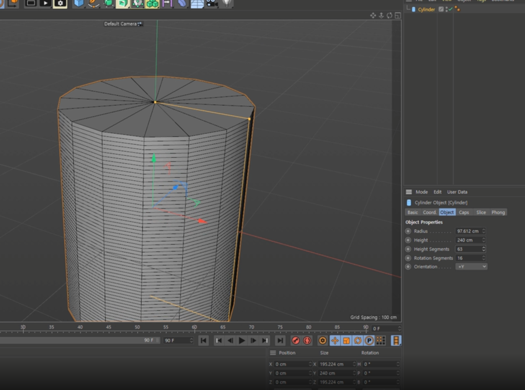 실린더 옆면 분할