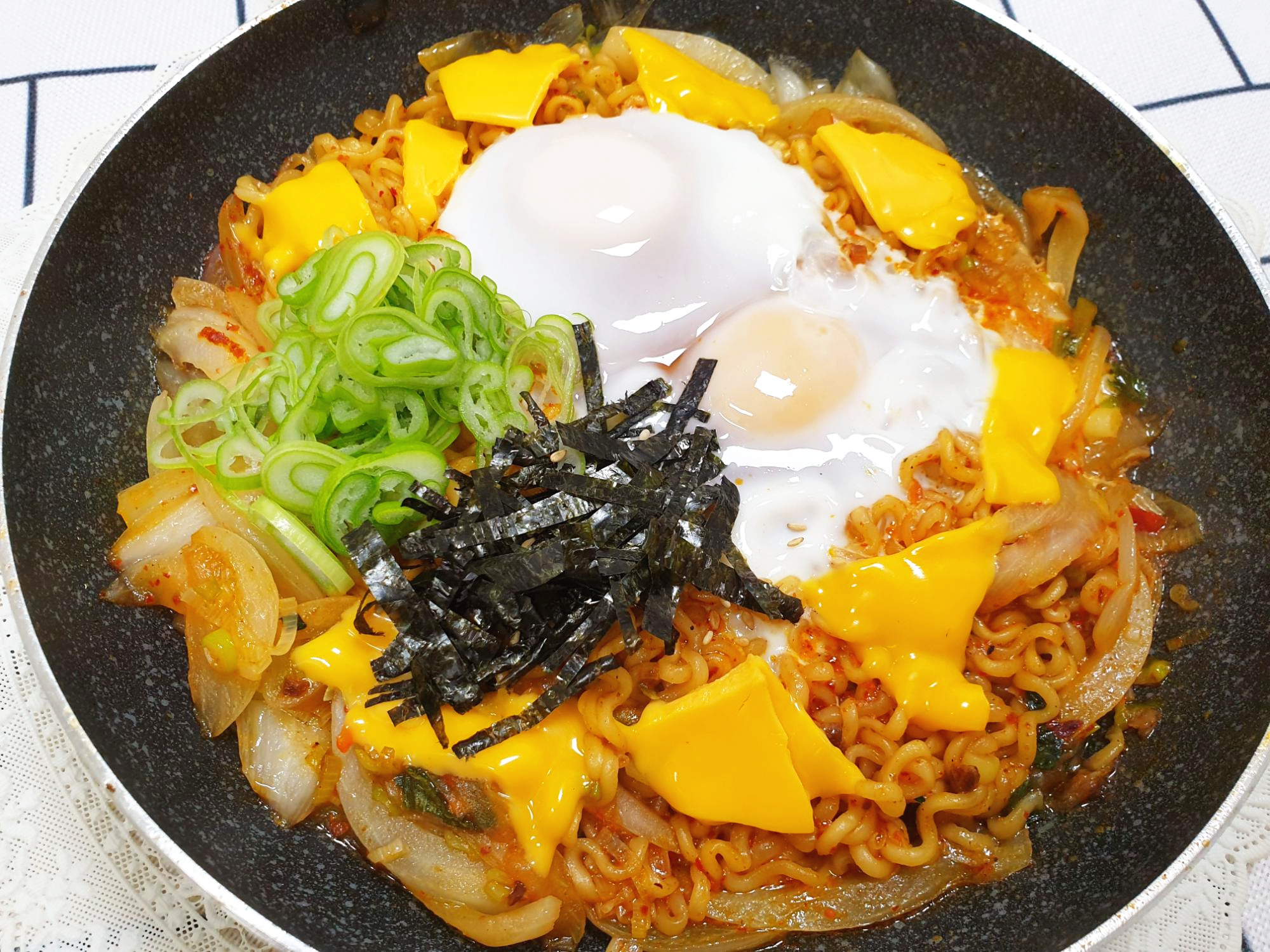  쿠지라이식 라면 만들기 매운 볶음라면 만드는법
