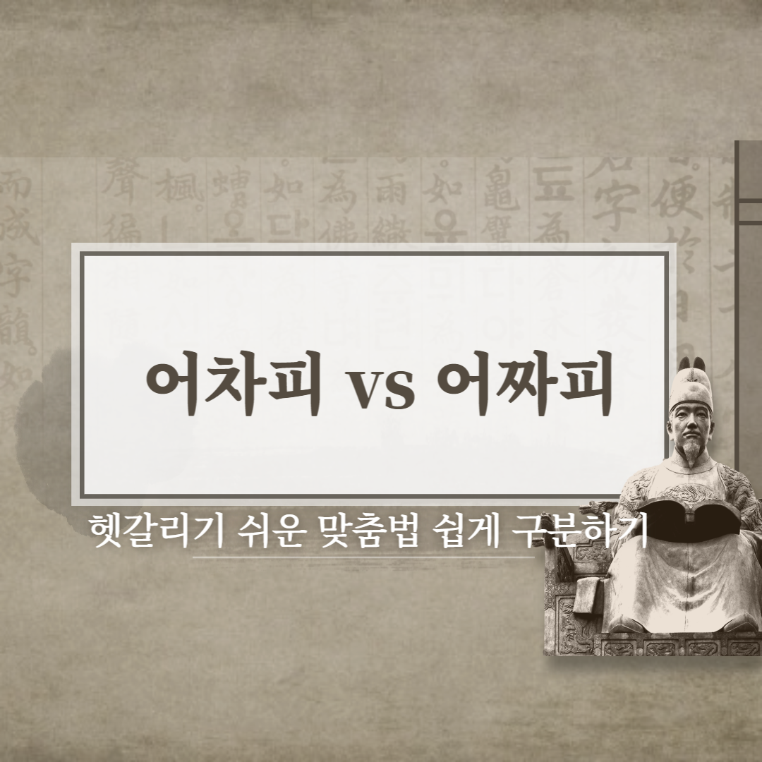  어차피 vs 어짜피 올바른 맞춤법은?? (일상 대화 예시 포함)