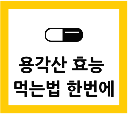  용각산 효능 먹는법 한번에