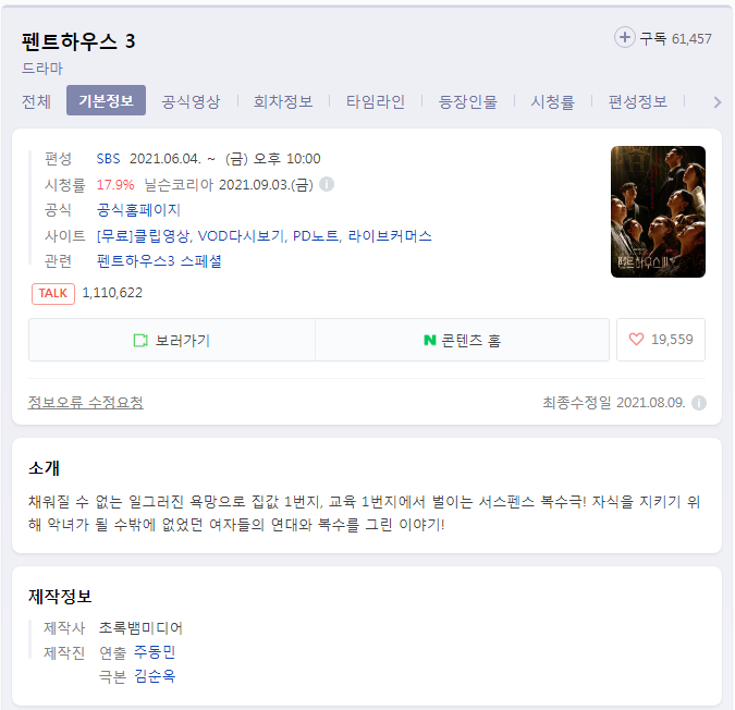  펜트하우스 시청자게시판 톡방 청원 (항의)