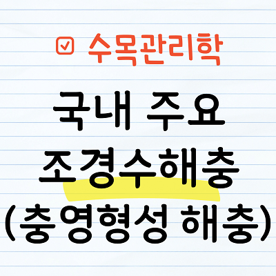 국내 주요 충영형성 해충