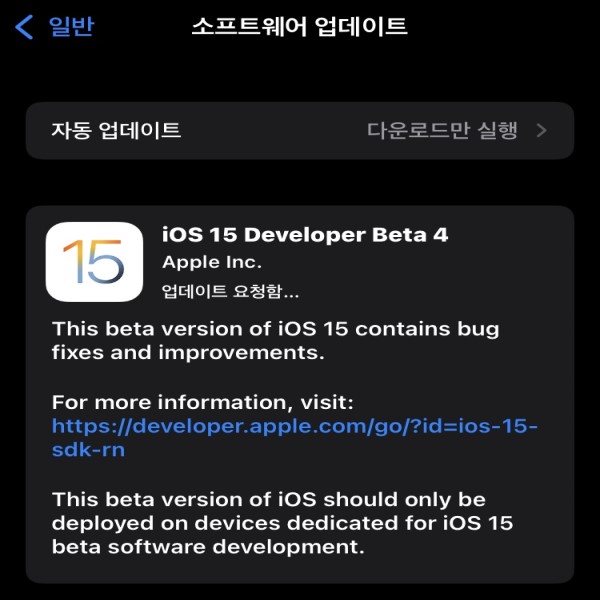 iOS15 베타4