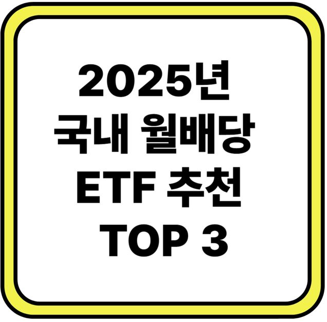 2025년 국내 월배당 ETF 추천 TOP 3