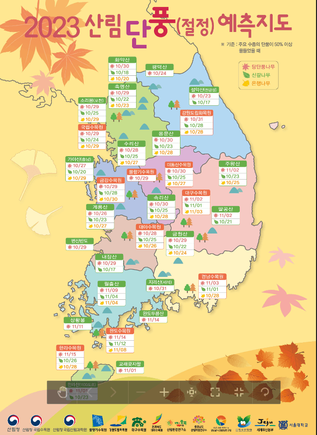 2023 단풍 지도