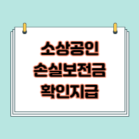  소상공인 손실보전금 확인지급 신청