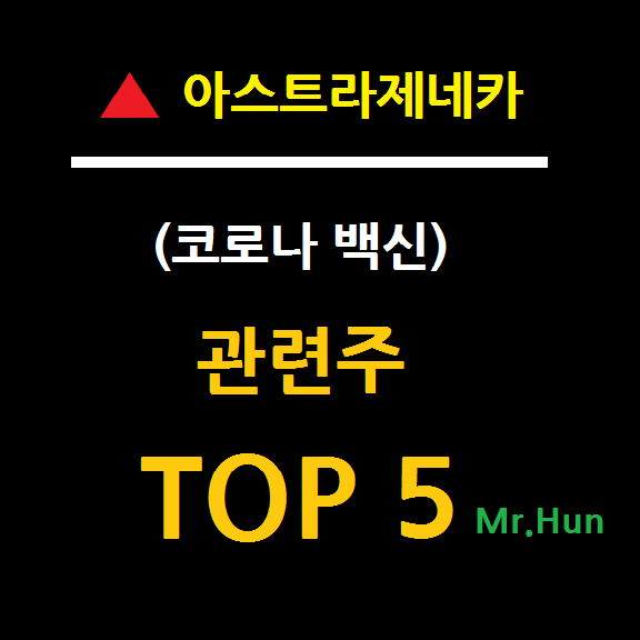  아스트라제네카 관련주 대장주 TOP 5 총정리