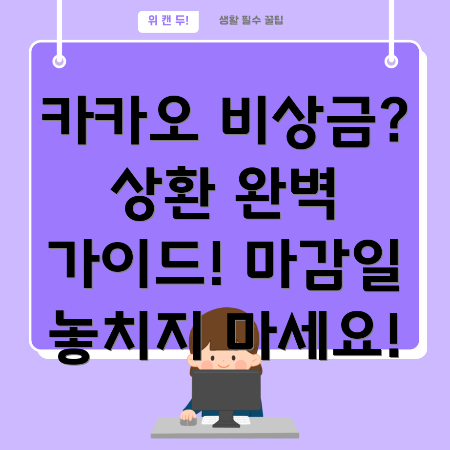 카카오비상금대출 상환