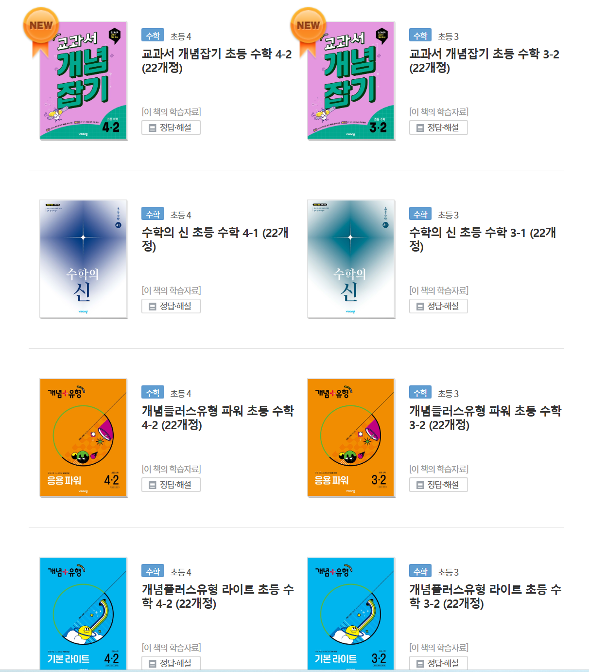 초등 수학 문제집 단계별 추천 리스트