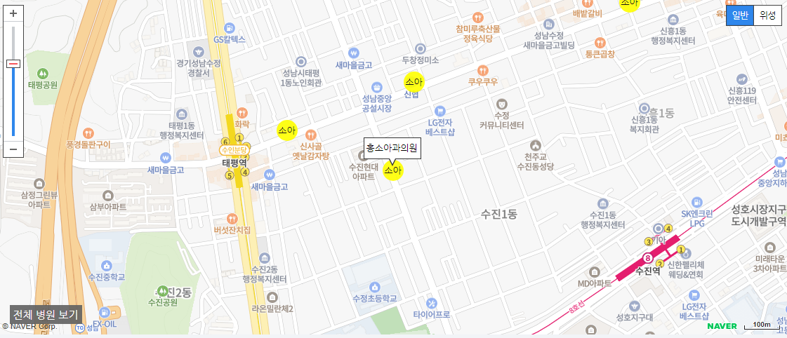 성남시 소아과 야간 진료 병원 홍소아과의원