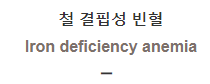  철 결핍성 빈혈 [Iron deficiency anemia]