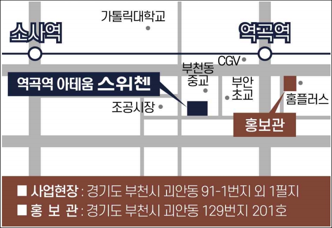 역곡역아테움스위첸-오시는길