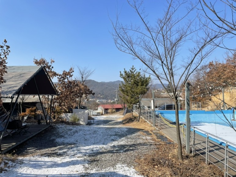 10도 혹한기 동계 캠핑, 사이트 정보 포천 캠핑플래닛 B30번, 난로 대여, 영하 13