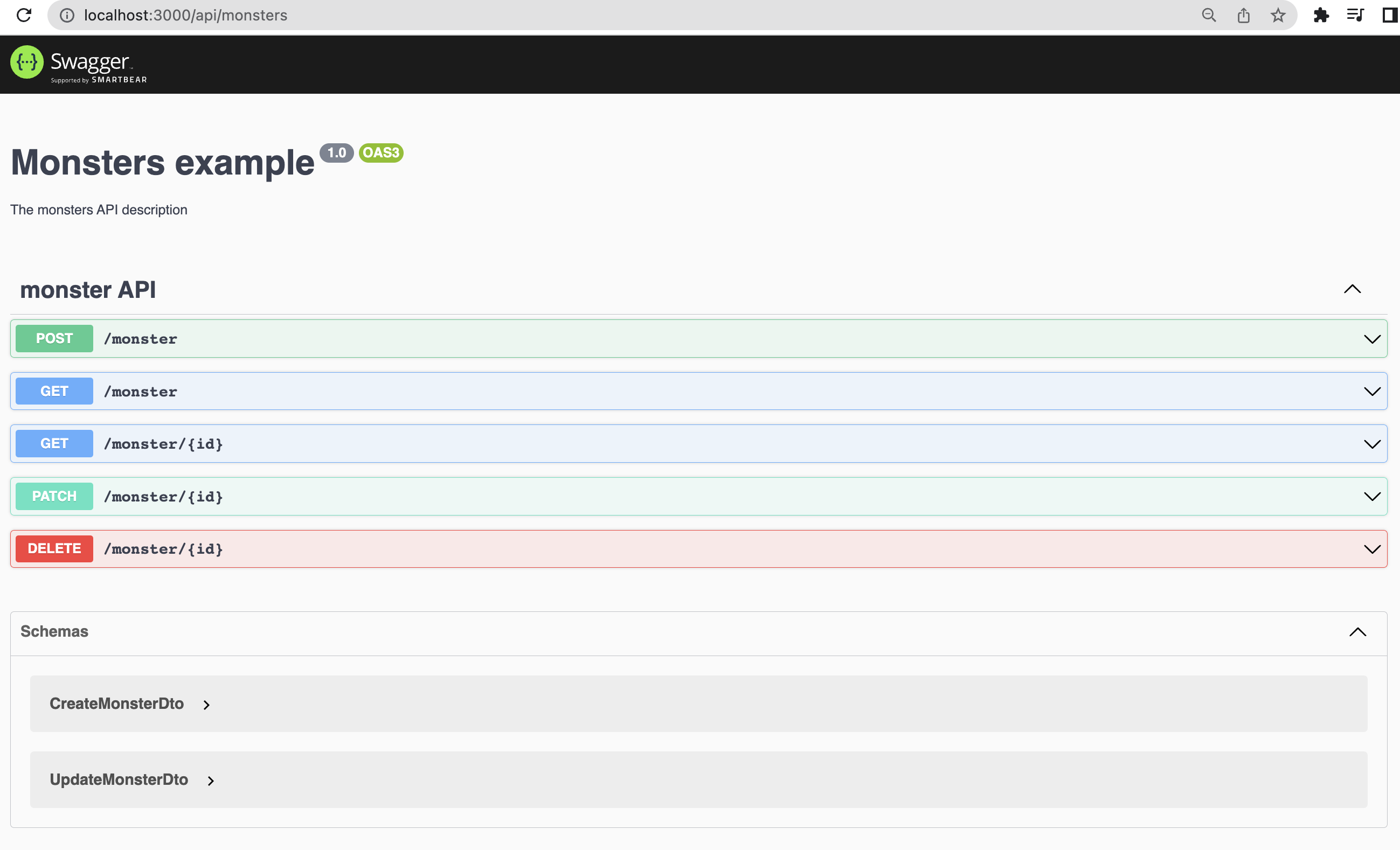 Monster Swagger UI