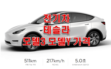  테슬라 전기차 가격 모델3  모델y 적정한가?