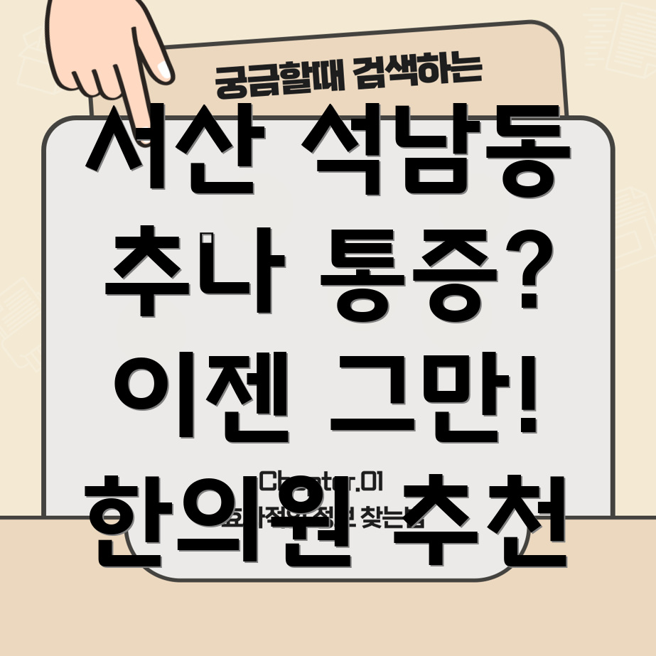 서산시 석남동 추나요법