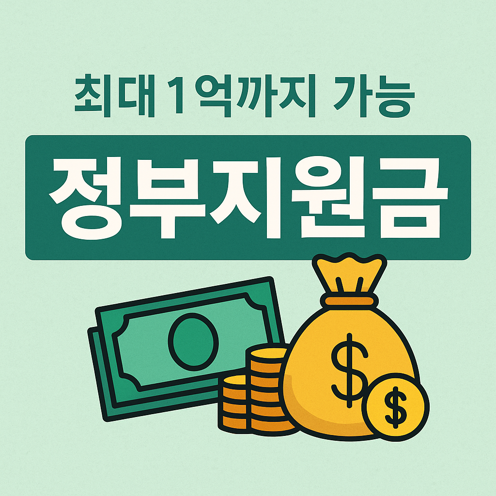 최대 1억까지 가능 - 정부지원금